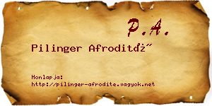 Pilinger Afrodité névjegykártya